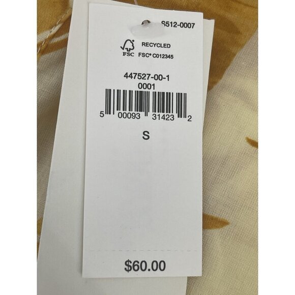 Banana Republic Women's Yellow Floral Blouse Size S - Picture 4 of 9